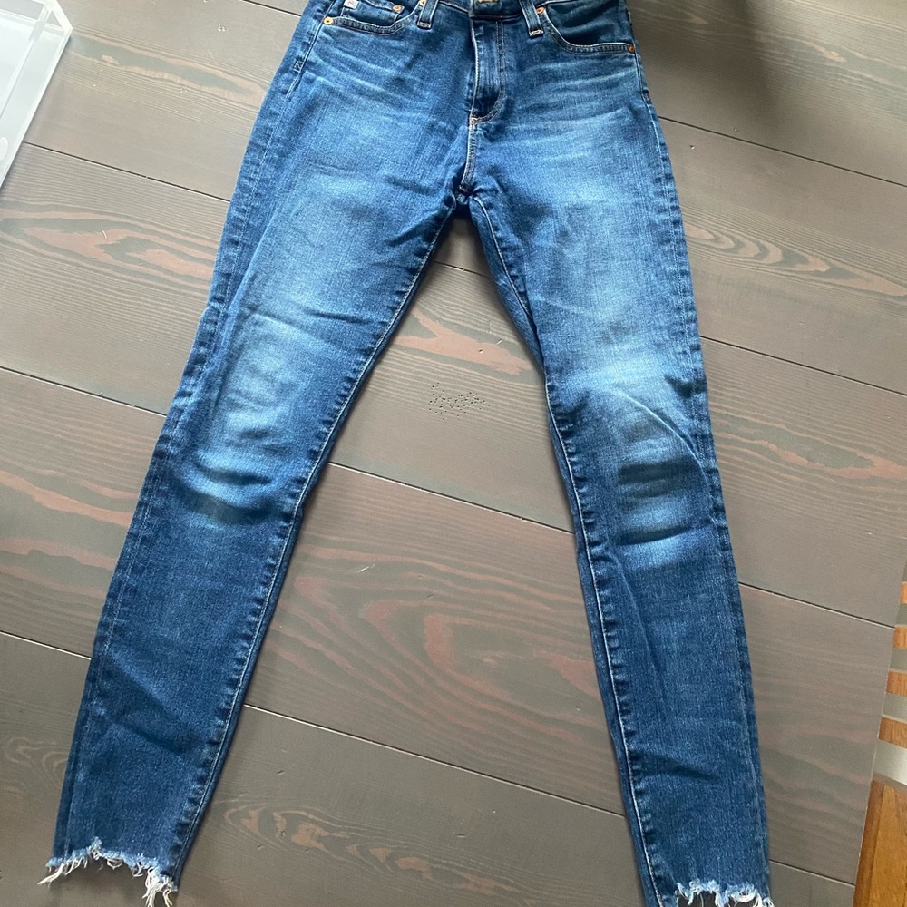 AG Farrah Skinny Blue Jeans